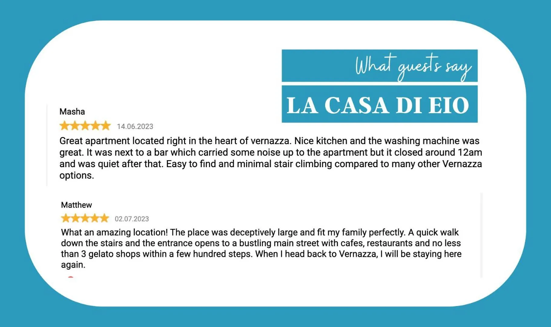 Apartmán La Casa Di Eio Vernazza 0*,  Itálie